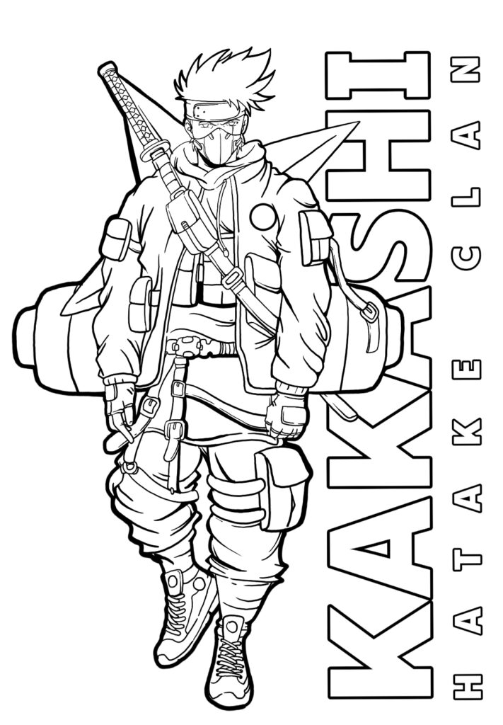 Desain ilustrasi kakashi