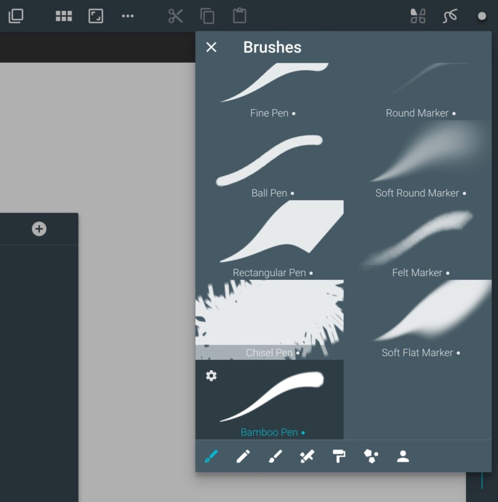 menu brush