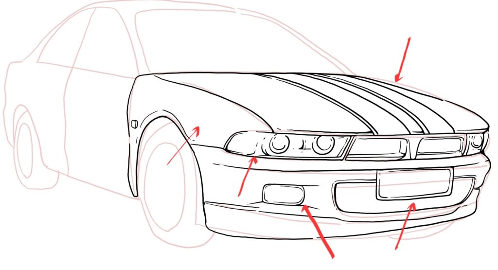 bagian depan mitsubishi galant v6
